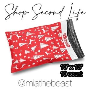 3/$20📦 10 Christmas poly mailers - 10” x 13” + free stickers